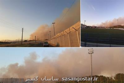 آتش سوزی در مخازن پالایشگاه تهران