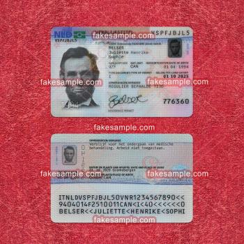 USA (Green Card) Residence Card Fake Template